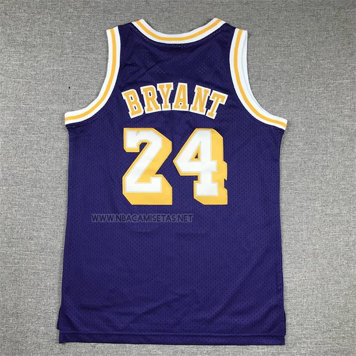 Camiseta Nino Los Angeles Lakers Kobe Bryant NO 24 Mitchell & Ness 2007-08 Violeta